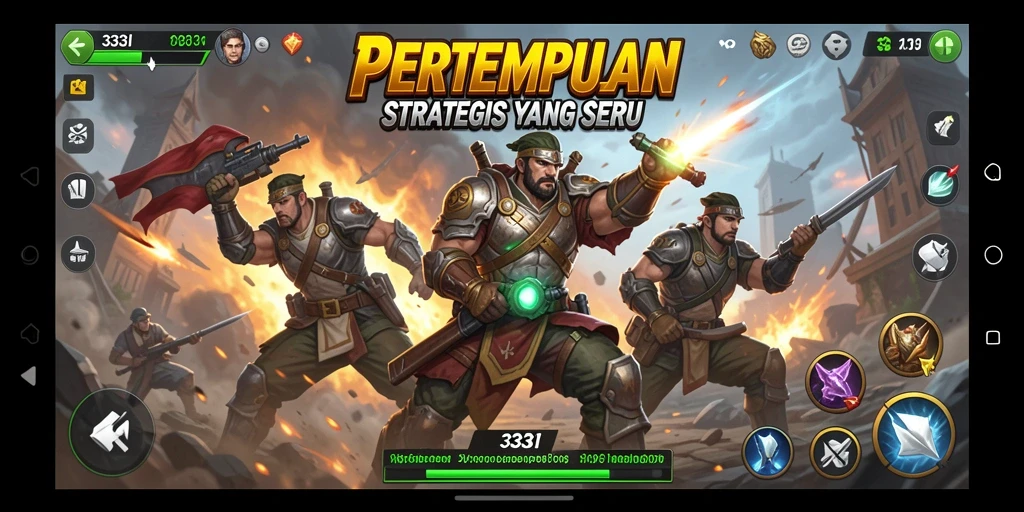 Tangkapan layar gameplay 333I menunjukkan aksi strategis yang mendebarkan.