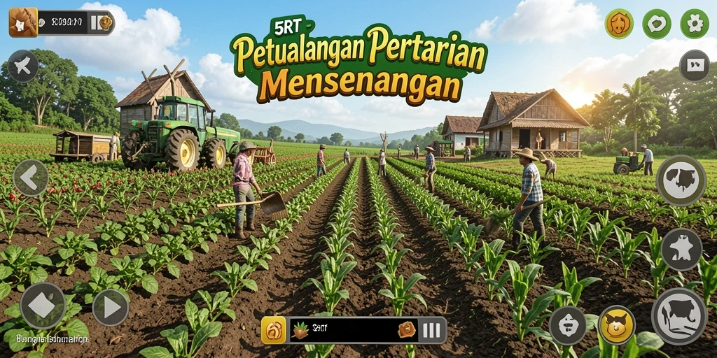 Tampilan gameplay menarik dari 5RT saat bertani.