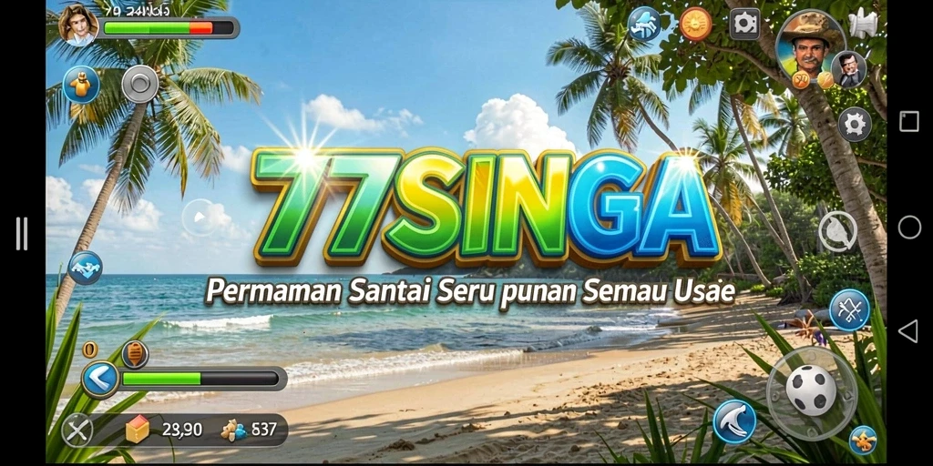 Tampilan seru gameplay <strong>77SINGA</strong> dengan grafis warna-warni.