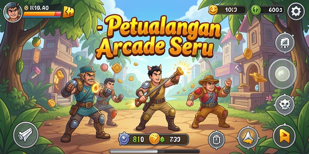 Tampilan gameplay <strong>8II</strong> yang penuh warna dan seru.