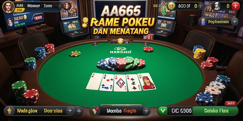 Gameplay seru poker di AA666 dengan pemain aktif.