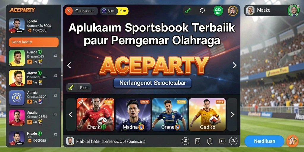 Tampilan gameplay seru dari aplikasi Sportsbook ACEPARTY.