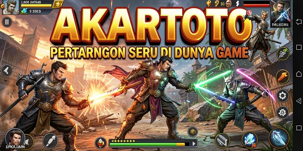 Tampilan menarik dari gameplay AKARTOTO dalam pertarungan.