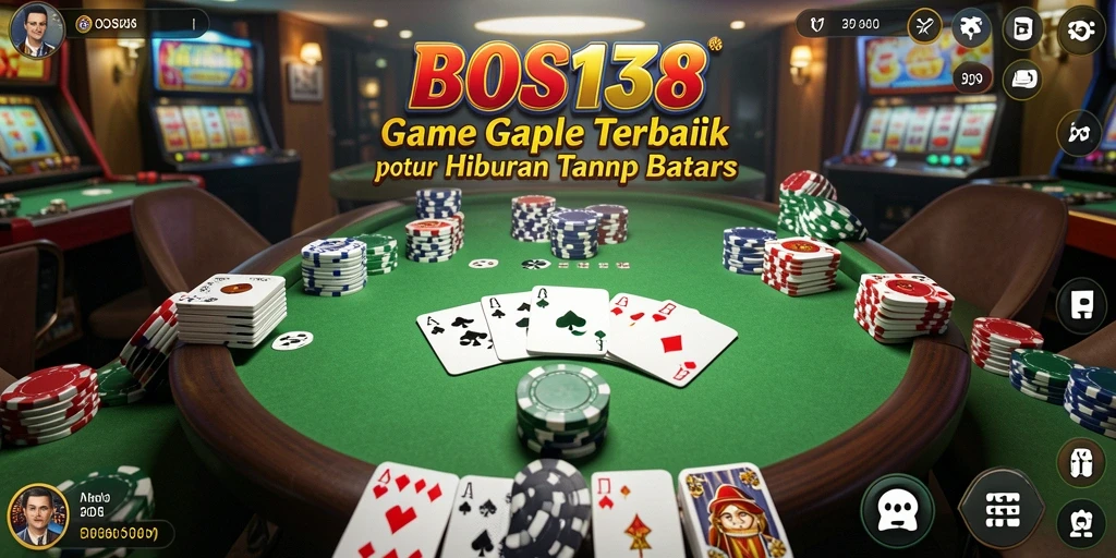 Tampilan gameplay Gaple yang seru dan interaktif di BOS138.