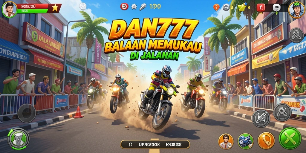 Screenshot tampilan gameplay balapan seru di DAN777.