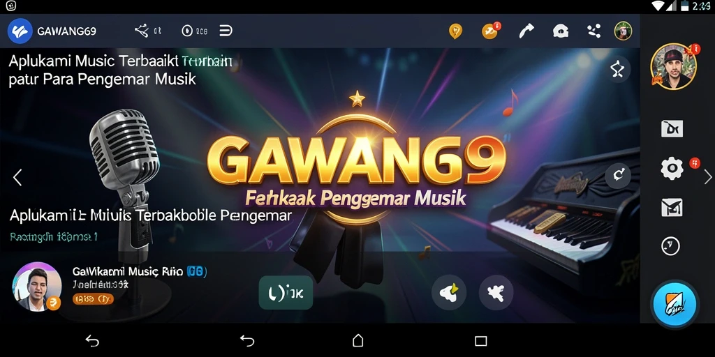 Tampilan gameplay GAWANG69 dengan fitur karaoke yang menarik.