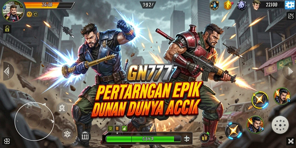 Tangkapan layar menampilkan intensnya gameplay action di GN777.