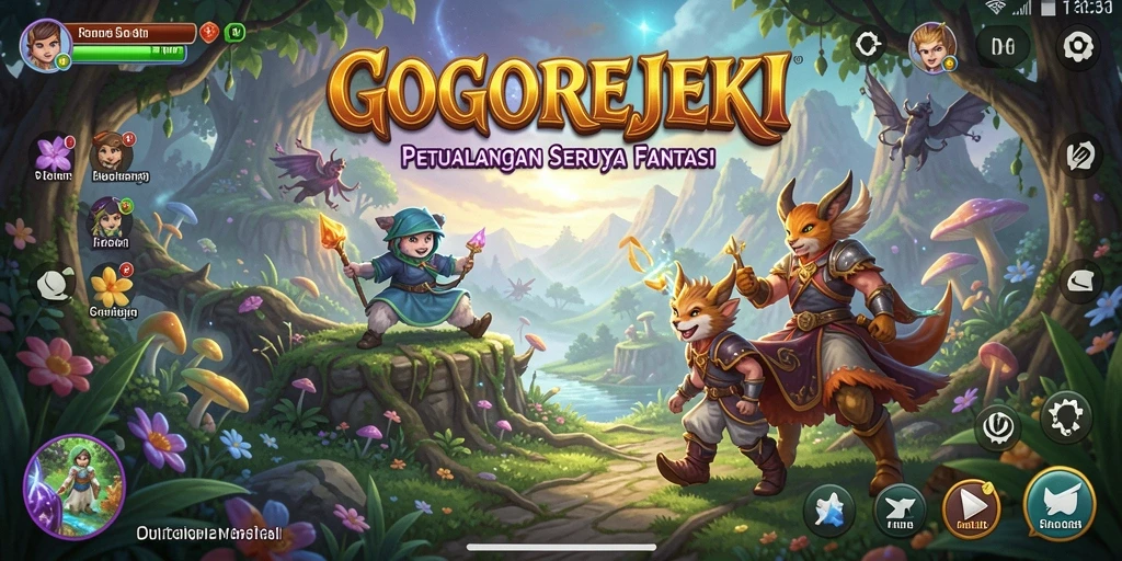 Tampilan gameplay GOGOREJEKI yang menakjubkan dengan aksi RPG seru.