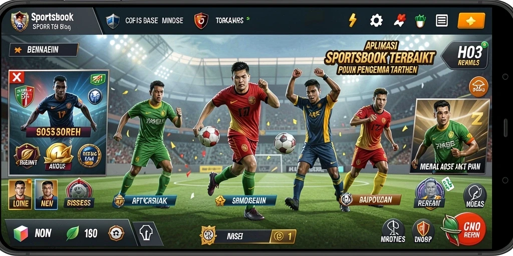 Tampilan gameplay H03 yang menampilkan berbagai pilihan taruhan olahraga.