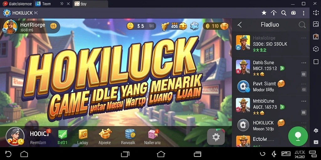 Screenshot gameplay HOKILUCK dengan elemen Idle yang menarik.