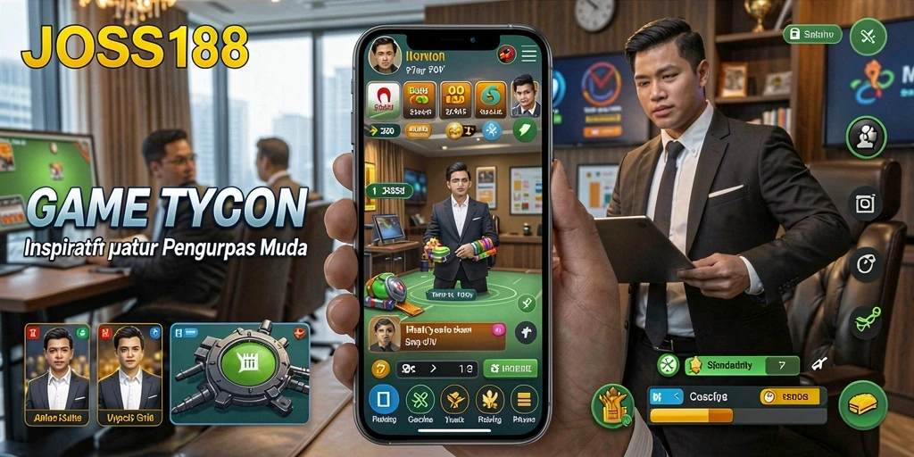 Tampilan gameplay JOSS188 yang menarik dan interaktif dalam genre Tycoon.
