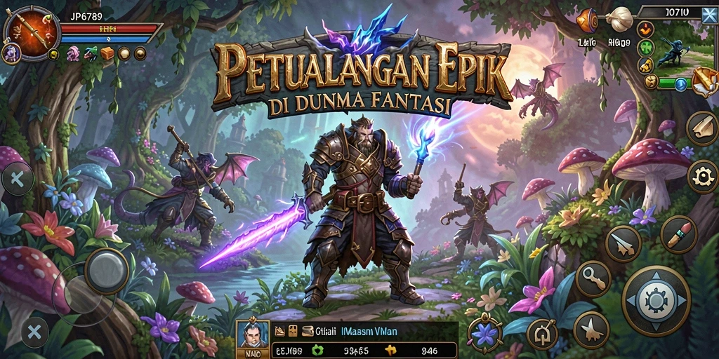 Gameplay seru di dunia petualangan fantastis.