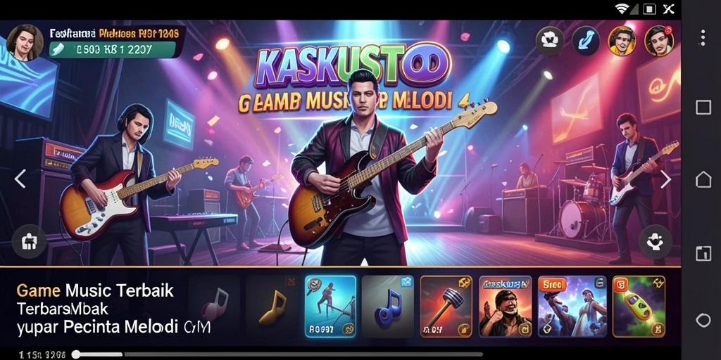 Screenshot KASKUSTOTO menampilkan gameplay musik yang menarik dan interaktif.