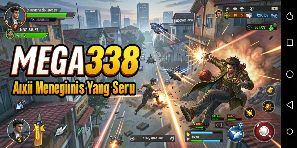 Tampilan menegangkan gameplay MEGA338 yang penuh aksi.