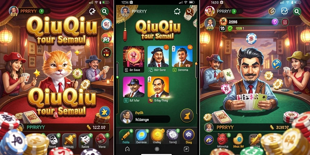 Screenshot gameplay PPRRYY menampilkan aksi seru QiuQiu.