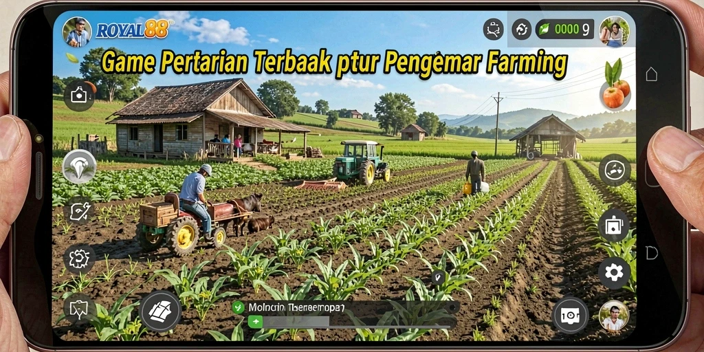 Screenshot menampilkan gameplay pertanian ROYAL88 yang seru.