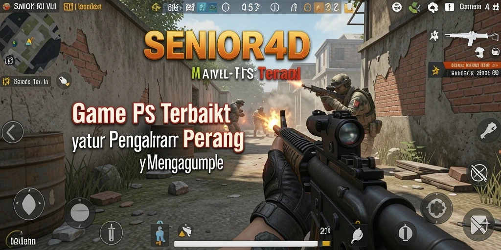 Screenshot dari gameplay SENIOR4D dengan aksi tembak menembak yang mendebarkan.