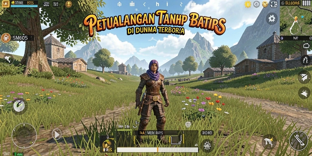Tampilan gameplay SM605 yang menakjubkan dalam dunia terbuka.