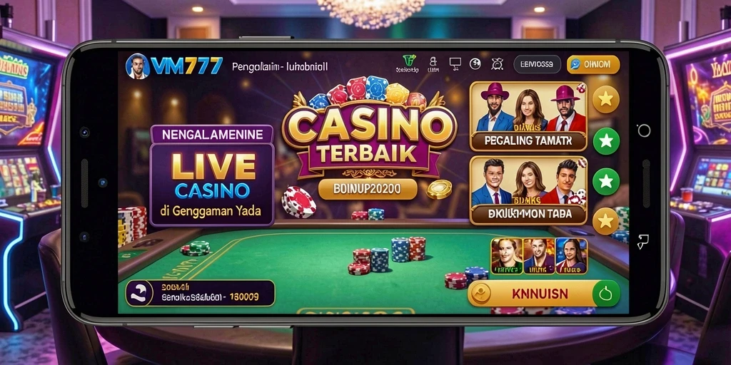 Tampilan gameplay Live Casino yang mengasyikkan dengan dealer langsung.