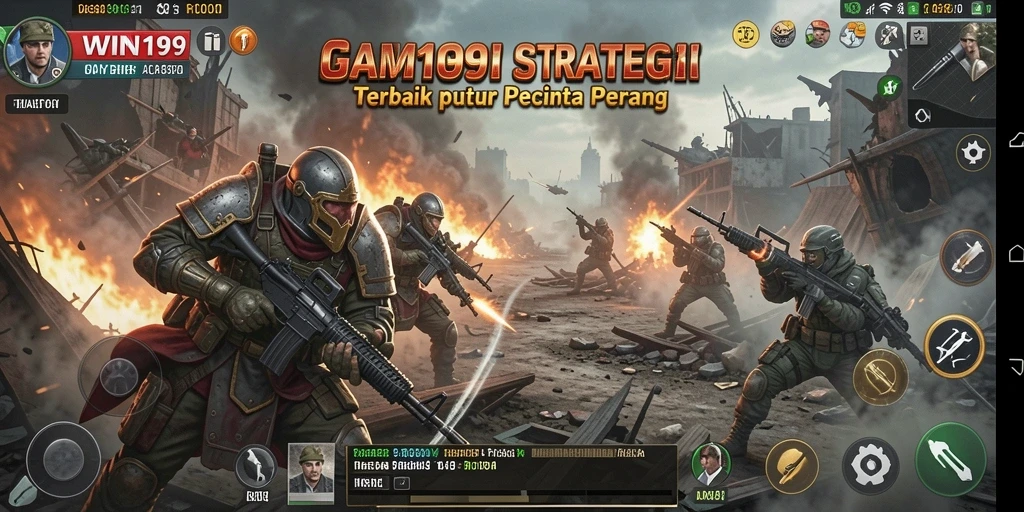 Tampilan gameplay seru dengan strategi pertempuran yang mendebarkan.