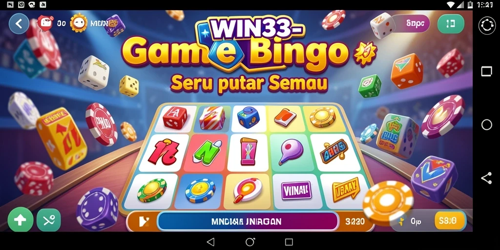 Tampilan gameplay Bingo yang seru dan menghibur di WIN33.
