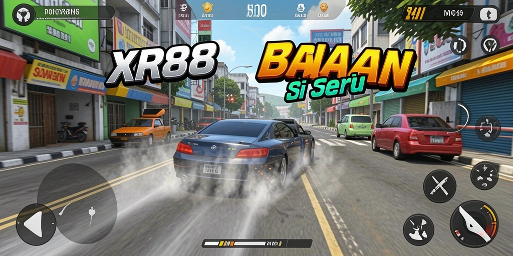 Tampilan screenshot XR88 yang menampilkan akselerasi seru dalam balapan.